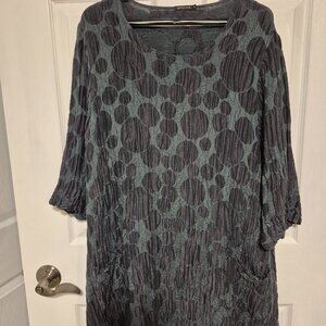 GRIZAS POCKET TUNIC - SIZE M.  Linen and  Silk.  NWOT